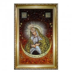 Янтарна ікона Пресвята Богородиця Остробрамської 30x40 см - фото