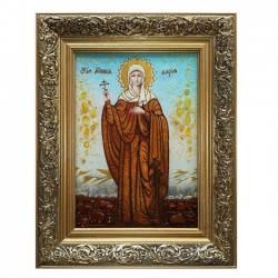 Янтарна ікона Свята мучениця Дарина Римська 40x60 см - фото