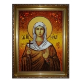 Янтарна ікона Свята мучениця Ніка 15x20 см