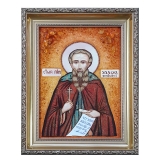 Янтарна ікона Преподобний Назарій Сповідник 15x20 см