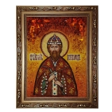 Янтарна ікона Святий благовірний князь Всеволод 15x20 см
