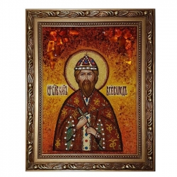 Янтарна ікона Святий благовірний князь Всеволод 15x20 см - фото