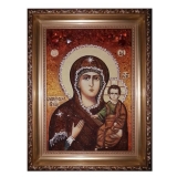 Янтарна ікона Пресвята Богородиця Влахернському 30x40 см