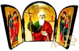 Ікона під старовину Святий Апостол Андрій Складення потрійний 14x10 см