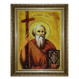Янтарна ікона Святий Апостол Андрій Первозванний 15x20 см