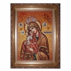 Янтарна ікона Пресвята Богородиця Цареградська 60x80 см - фото