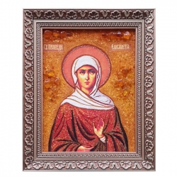 Янтарна ікона Свята Праведна Єлизавета 15x20 см - фото