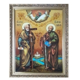 Янтарна ікона Святі Апостоли Петро і Павло 15x20 см