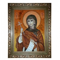 Янтарна ікона Свята мучениця Маргарита (Марина) 30x40 см - фото