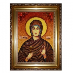 Янтарна ікона Свята мучениця Алла 30x40 см - фото