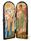 Ікона під старовину Святитель Святий Спиридон і Святий Ангел Хранитель Складення подвійний 10x30 см
