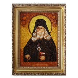 Янтарна ікона Преподобний Лев Оптинський 30x40 см - фото
