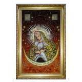 Янтарна ікона Пресвята Богородиця Остробрамської 60x80 см