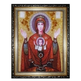 Янтарна ікона Пресвята Богородиця Невипивана Чаша 40x60 см