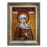 Янтарна ікона Свята праведна Єлизавета 30x40 см