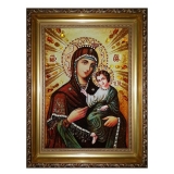 Янтарна ікона Пресвята Богородиця Смоленська 15x20 см