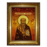 Янтарна ікона Блаженний Ієронім 40x60 см