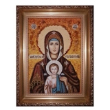 Янтарна ікона Пресвята Богородиця Услишательніца 60x80 см