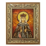 Янтарна ікона Свята Міліца Сербська 15x20 см