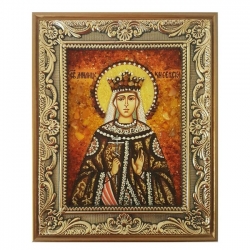 Янтарна ікона Свята Міліца Сербська 60x80 см - фото
