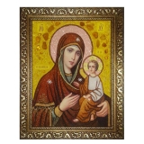 Янтарна ікона Пресвята Богородиця Тихвинська 80x120 см