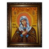 Янтарна ікона Пресвята Богородиця Замилування 60x80 см