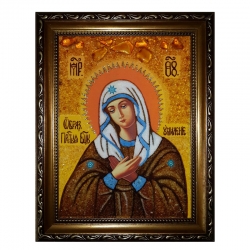 Янтарна ікона Пресвята Богородиця Замилування 30x40 см - фото