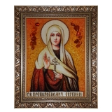 Янтарна ікона Свята мучениця Євгена 60x80 см