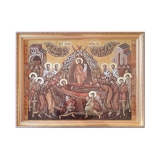 Янтарна ікона Успіння Пресвятої Богородиці 15x20 см