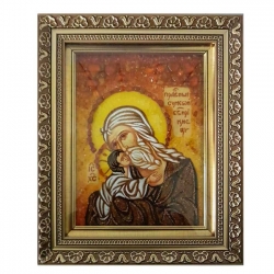 Янтарна ікона Святий Симеон Богопріемец 15x20 см - фото
