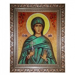 Янтарна ікона Свята великомучениця Злата 30x40 см - фото