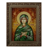 Янтарна ікона Свята праведна Марія 15x20 см