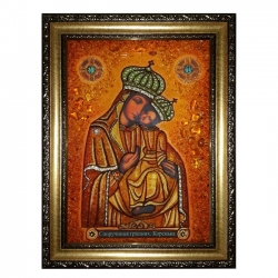Янтарна ікона Пресвята Богородиця Корецька 40x60 см - фото