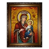 Янтарна ікона Пресвята Богородиця Іверська 60x80 см