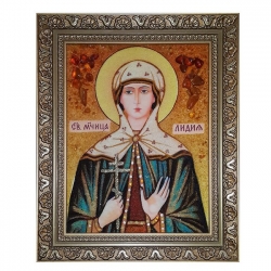 Янтарна ікона Свята мучениця Лідія 80x120 см - фото
