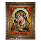Янтарна ікона Пресвята Богородиця Ігорівська 15x20 см