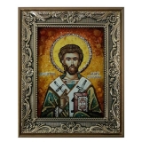 Янтарна ікона Святої Праведний Лазар 15x20 см