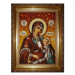 Янтарна ікона Пресвята Богородиця Утамуй моя печалі 30x40 см - фото