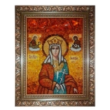 Янтарна ікона Свята мучениця Валерія 60x80 см