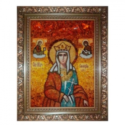 Янтарна ікона Свята мучениця Валерія 60x80 см - фото