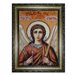 Янтарна ікона Святої Ангел Хранитель 40x60 см - фото