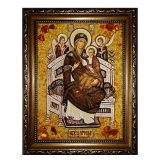 Янтарна ікона Пресвята Богородиця Всецариця 60x80 см