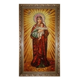 Янтарна ікона Пресвята Богородиця Леушінского 30x40 см
