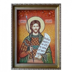 Янтарна ікона Святий мученик Гордій 40x60 см - фото