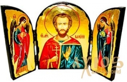 Ікона під старовину Святий мученик Валерій Мелітинському Складення потрійний 14x10 см - фото