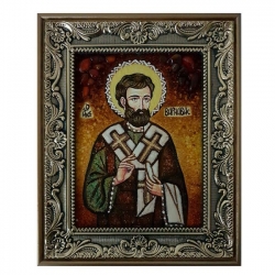 Янтарна ікона Святий Апостол Варнава 15x20 см - фото