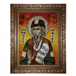 Янтарна ікона Святої Ярослав Муромський 80x120 см - фото