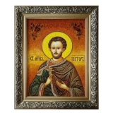 Янтарна ікона Святий мученик Віктор 30x40 см