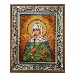 Янтарна ікона Свята Аріадна 15x20 см - фото