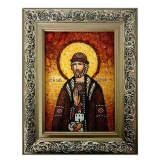 Янтарна ікона Святий благовірний князь Олег Брянський 30x40 см